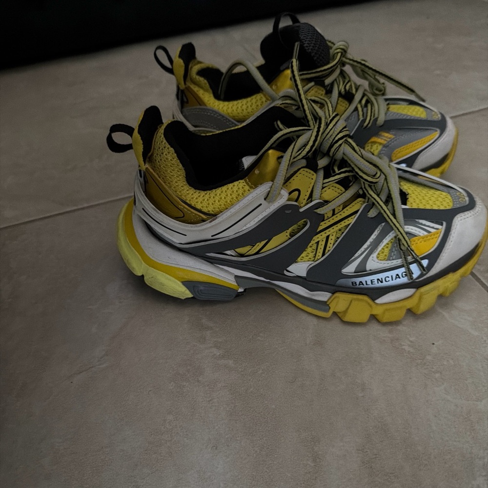 Balenciaga Track Runner Sneakers in Yellow & Gray